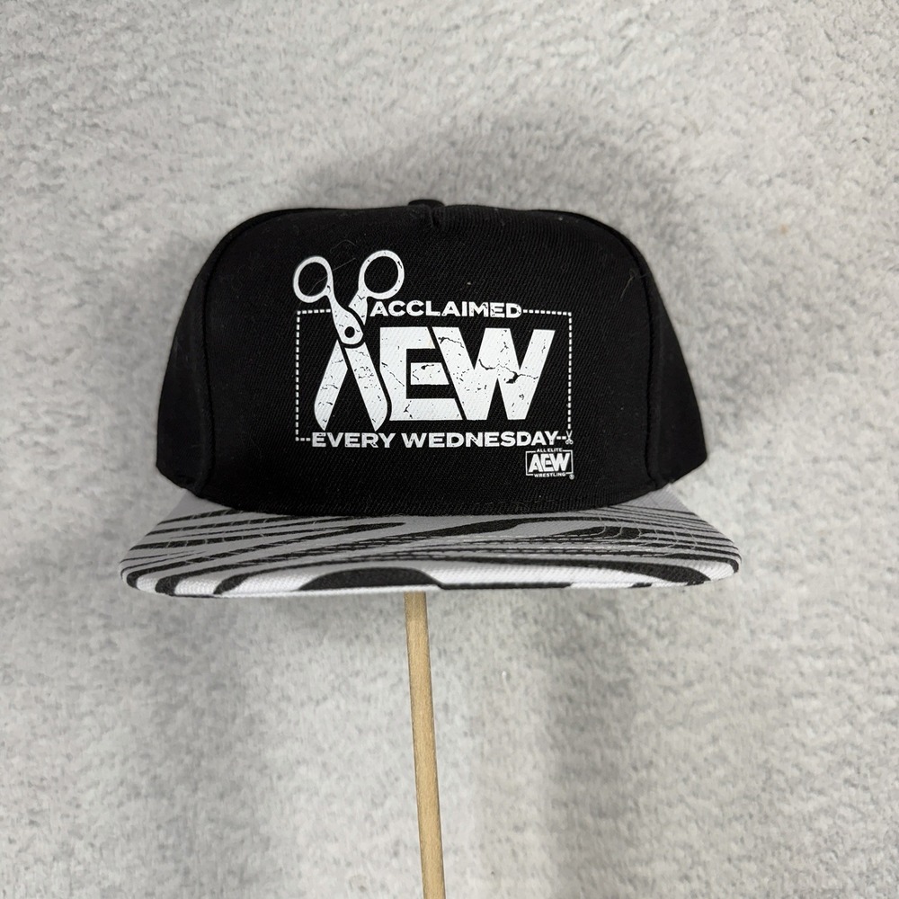 AEW All Elite Wrestling Hat Black Snapback Adjustable Cap Every Wednesday New